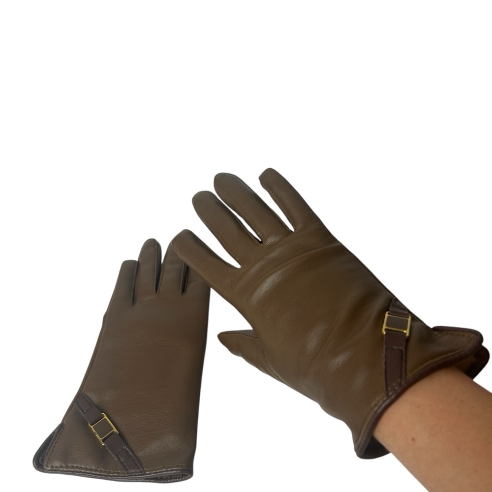 Brown Gold Accent Women’s Vintage Lined Fashion Retro